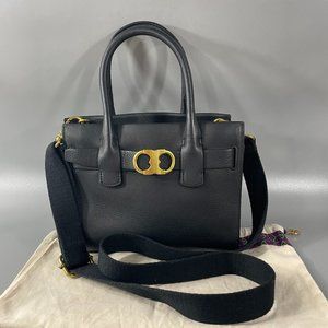 Authentic Tory Burch Gemini Link Leather Small Setchel/Crossbody Bag